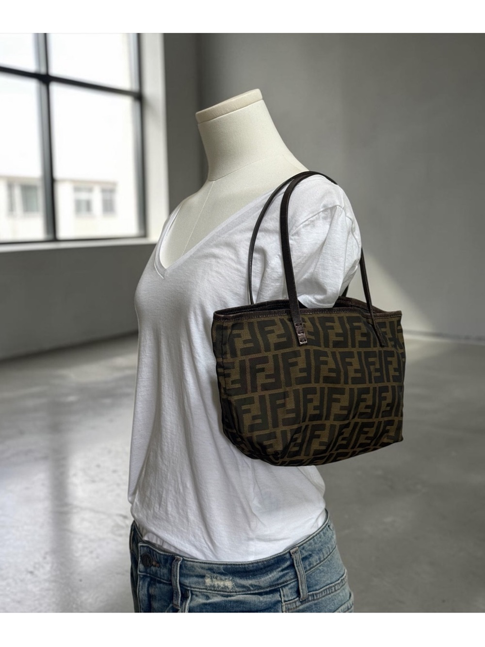 Authenticated Fendi Zucca Jacquard Canvas MINI Tote Bag! COA! - Picture 16 of 16